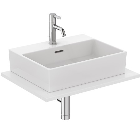 IDEAL STANDARD LAVABO À ENCASTRER EXTRA 500X400 AVEC DÉBORDEMENT ET 1 TROU POUR ROBINETTERIE
