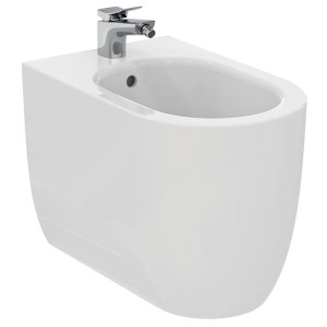 IDEAL STANDARD BIDET À POSER BLEND CURVE MONTÉ SUR LE MUR BLANC BRILLANT