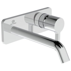 IDEAL STANDARD ROBINET DE LAVABO JOY MONOCOMMANDE MURAL AVEC PLAQUE RECTANGULAIRE ET BEC DE 180MM
