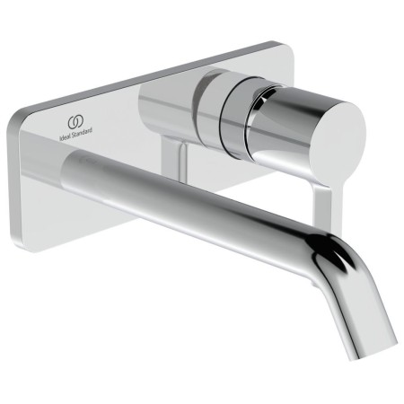 IDEAL STANDARD ROBINET DE LAVABO JOY MONOCOMMANDE MURAL AVEC PLAQUE RECTANGULAIRE ET BEC DE 180MM