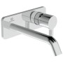 IDEAL STANDARD ROBINET DE LAVABO JOY MONOCOMMANDE MURAL AVEC PLAQUE RECTANGULAIRE ET BEC DE 180MM