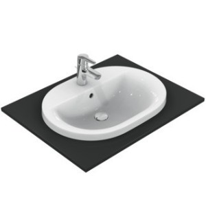 IDEAL STANDARD CONNECT - LAVABO 620 MM À ENCASTRER AVEC TROU POUR ROBINETTERIE ET DÉBORDEMENT