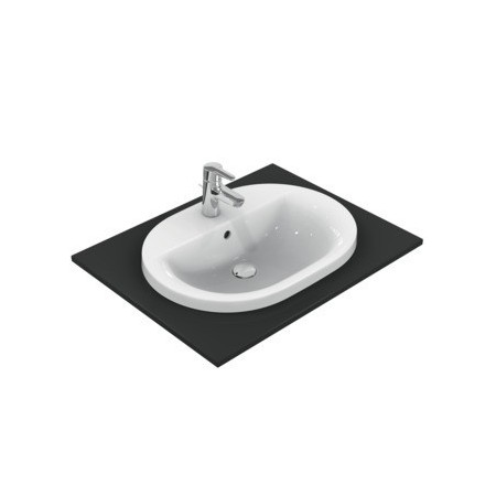 IDEAL STANDARD CONNECT - LAVABO 620 MM À ENCASTRER AVEC TROU POUR ROBINETTERIE ET DÉBORDEMENT