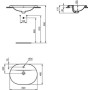 IDEAL STANDARD CONNECT - LAVABO 620 MM À ENCASTRER AVEC TROU POUR ROBINETTERIE ET DÉBORDEMENT