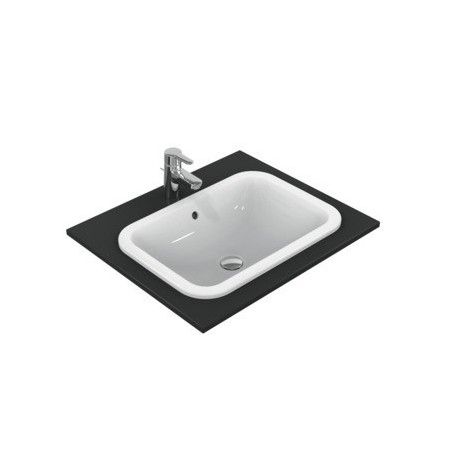 IDEAL STANDARD CONNECT - LAVABO 580 MM À ENCASTRER EN SURFACE SANS TROU POUR ROBINETTERIE