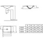 IDEAL STANDARD CONNECT - LAVABO 580 MM À ENCASTRER EN SURFACE SANS TROU POUR ROBINETTERIE