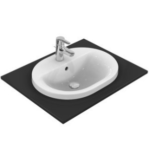 IDEAL STANDARD CONNECT - LAVABO 550 MM À ENCASTRER EN HAUT AVEC TROU POUR ROBINETTERIE