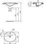 IDEAL STANDARD CONNECT - LAVABO 550 MM À ENCASTRER EN HAUT AVEC TROU POUR ROBINETTERIE