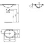 IDEAL STANDARD CONNECT - LAVABO 550 MM À ENCASTRER SURELEVÉ SANS TROU POUR ROBINETTERIE