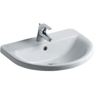 IDEAL STANDARD CONNECT - LAVABO 550 MM À ENCASTRER EN HAUT AVEC TROU POUR ROBINETTERIE