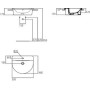 IDEAL STANDARD CONNECT - LAVABO 550 MM À ENCASTRER EN HAUT AVEC TROU POUR ROBINETTERIE