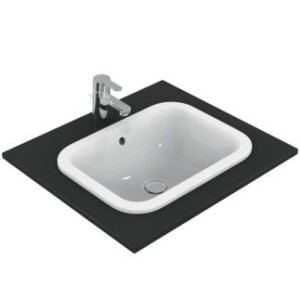 IDEAL STANDARD CONNECT - LAVABO 500 MM À ENCASTRER SUR LE TOP SANS TROU POUR ROBINETTERIE
