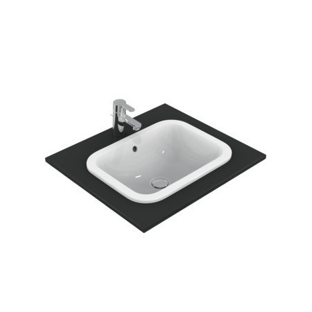 IDEAL STANDARD CONNECT - LAVABO 500 MM À ENCASTRER SUR LE TOP SANS TROU POUR ROBINETTERIE