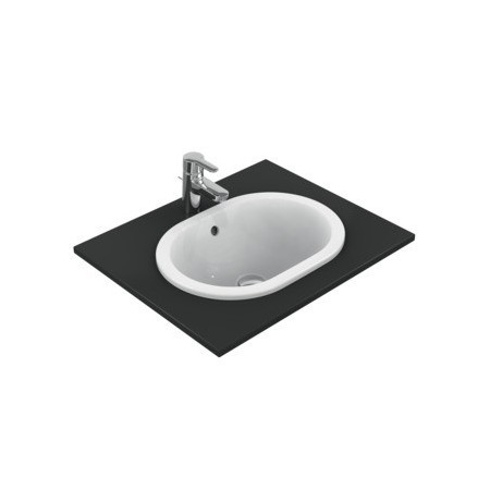 IDEAL STANDARD CONNECT - LAVABO 480 MM À ENCASTRER EN HAUT OVALE SANS TROU POUR ROBINETTERIE