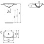 IDEAL STANDARD CONNECT - LAVABO 480 MM À ENCASTRER EN HAUT OVALE SANS TROU POUR ROBINETTERIE