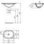 IDEAL STANDARD CONNECT - LAVABO 480 MM ENCASTRÉ SOUS PLAN OVALE