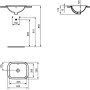 IDEAL STANDARD CONNECT - LAVABO 420 MM À ENCASTRER EN SURFACE SANS TROU POUR ROBINETTERIE