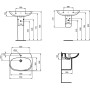 IDEAL STANDARD LAVABO TESI 650MM