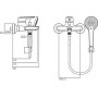 IDEAL STANDARD ROBINET CERAMIX BLU EXTERNE POUR BAIGNOIRE/DOUCHE