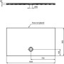 IDEAL STANDARD PLATEFORME DE DOUCHE 140x80 ULTRAFIN EN CÉRAMIQUE ANTI-DÉRAPANTE