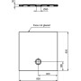 IDEAL STANDARD DOUCHE PLATE STRADA 80x80 ULTRAFIN EN CERAMIQUE ANTI-DÉRAPANTE