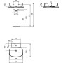 IDEAL STANDARD LAVABO LINDA-X 50X48 CM SANS DÉBORDEMENT 1 TROU