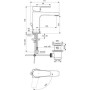 IDEAL STANDARD CERAFINE D MITIGEUR LAVABO H.104 MM C/BLUESTART