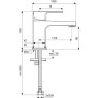 IDEAL STANDARD CERAFINE D ROBINET DE LAVABO H.80 MM S/ÉVACUATION ET PILETTE
