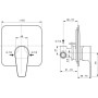 IDEAL STANDARD CERAFINE D ROBINETTERIE ENCASTRÉE POUR DOUCHE