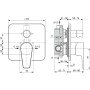 IDEAL STANDARD MITIGEUR ENCASTRÉ CERAFINE D POUR BAIGNOIRE/DOUCHE