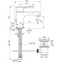 IDEAL STANDARD ALPHA MITIGEUR LAVABO H.77 MM AVEC ÉVACUATION
