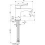 IDEAL STANDARD ALPHA ROBINET DE LAVABO H.77 MM S/SCARICO