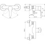 IDEAL STANDARD MITIGEUR EXTERNE ALPHA POUR DOUCHE