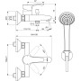 IDEAL STANDARD ALPHA MITIGEUR EXTERNE POUR BAIGNOIRE/DOUCHE