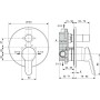 IDEAL STANDARD ALPHA ROBINETTERIE ENCASTRÉE POUR BAIGNOIRE/DOUCHE
