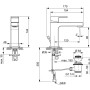 IDEAL STANDARD EDGE ROBINET LAVABO H.95 MM AVEC ÉVACUATION