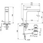 IDEAL STANDARD EDGE MITIGEUR GRAND LAVABO H.120 MM AVEC ÉVACUATION