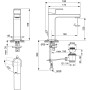 IDEAL STANDARD EDGE ROBINET GRAND LAVABO H.120 MM AVEC ÉVACUATION ET BLUESTART