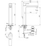 IDEAL STANDARD EDGE ROBINET DE LAVABO À POSER SUR PLAN H.240 MM AVEC ÉVACUATION ET BLUESTART