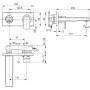 IDEAL STANDARD EDGE ROBINET DE LAVABO MURAL AVEC CORPS ENCASTRÉ