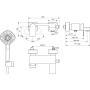 IDEAL STANDARD ROBINET EXTERNE EDGE POUR BAIGNOIRE/DOUCHE