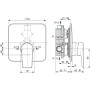IDEAL STANDARD EDGE MITIGEUR ENCASTRÉ POUR DOUCHE AVEC CORPS ENCASTRÉ