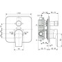 IDEAL STANDARD EDGE MITIGEUR ENCASTRÉ POUR BAIGNOIRE/DOUCHE AVEC CORPS ENCASTRÉ