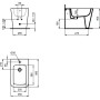 IDEAL STANDARD BIDET BLEND CUBE MONTÉ SUR MUR BLANC BRILLANT