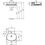 IDEAL STANDARD LAVABO LINDA-X 50X48 CM AVEC DÉBORDEMENT 1 TROU