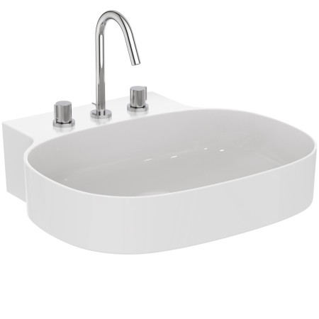 IDEAL STANDARD LAVABO LINDA-X 50X48 CM SANS DÉBORDEMENT 3 TROUS