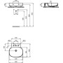IDEAL STANDARD LAVABO LINDA-X 50X48 CM SANS DÉBORDEMENT 3 TROUS