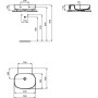 IDEAL STANDARD LAVABO LINDA-X 50X48 CM SANS DÉBORDEMENT SANS TROUS