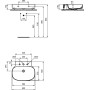 IDEAL STANDARD LAVABO LINDA-X 60 CM SANS DÉBORDEMENT 3 TROUS