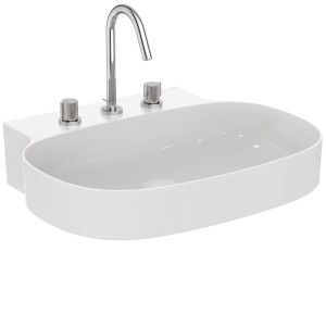 IDEAL STANDARD LAVABO LINDA-X 60 CM SANS DÉBORDEMENT 3 TROUS